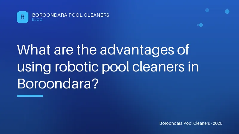 What are the advantages of using robotic pool cleaners in Boroondara? What are the advantages of using robotic pool cleaners in Boroondara?